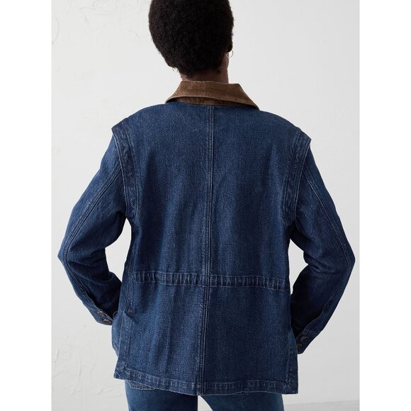 Banana Republic Factory Denim Barn Jacket in Dark Wash - Picture 3 of 5